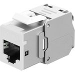 Goobay Keystone-Modul RJ45 CAT 6A, STP, Slim, weiß (77949)