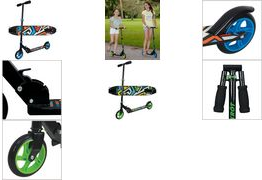 SCHILDKRÖT Junior-Tretroller City Scooter Runabout, blau Aluminium Deck und Lenker, 145 mm PU-Räder, 3-fach - 1 Stück (510303)