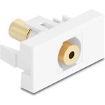 Delock Easy 45 Modul Klinkenbuchse 3,5 mm 4 Pin zu Klinkenbuchse 3,5 mm 4 Pin vergoldet weiß (90841)