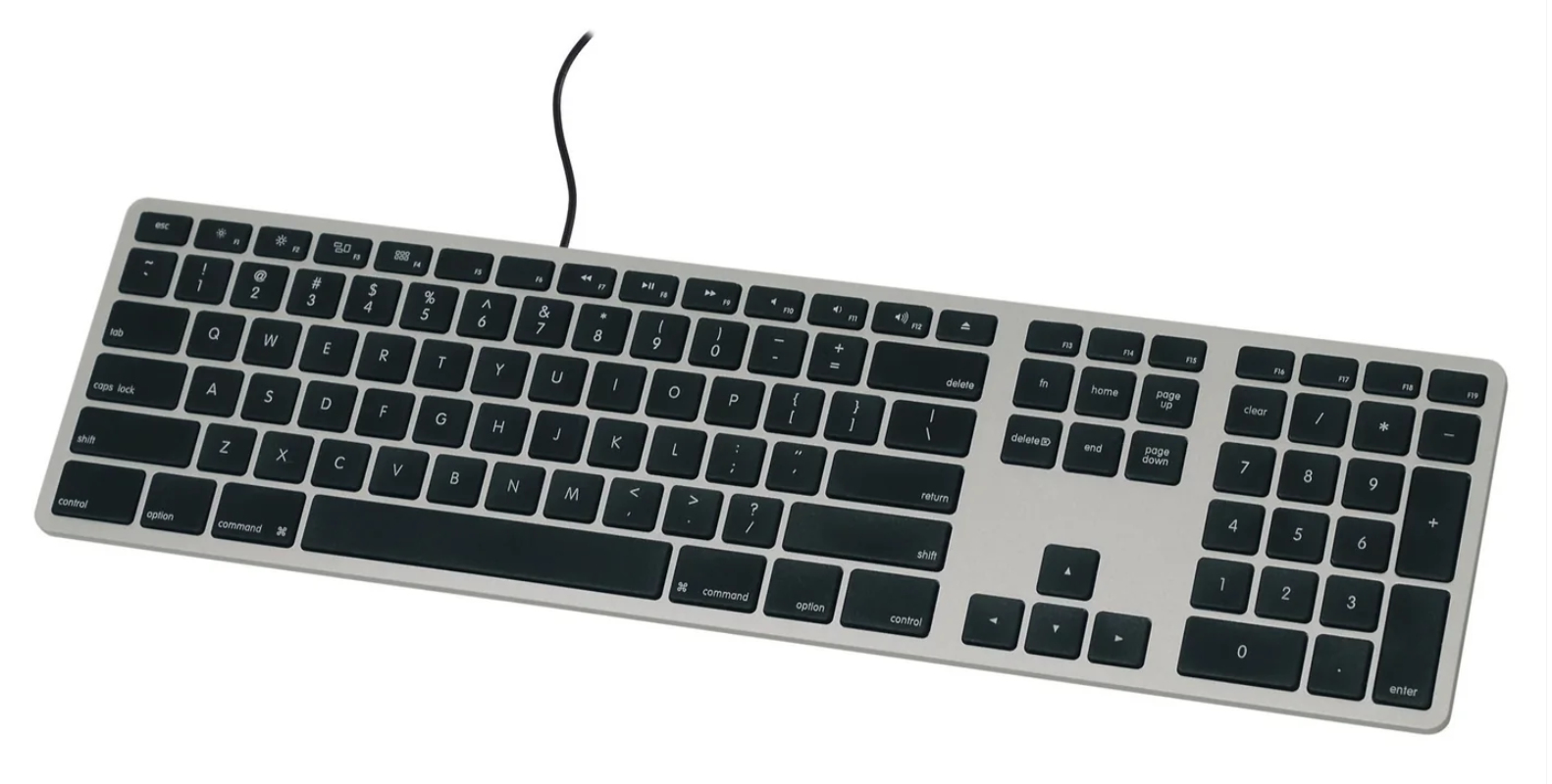Matias Wired USB-C Tastatur für Mac, QWERTY, US-Englisch, Space Gray
