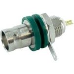 Telegärtner BNC-Einbaubuchse, isoliert 50 Ohm, mit Isolierscheiben grün, Z03  - 1 Stück (J01001F1222)