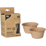 PAPSTAR Muffins-Backförmchen, aus Kakaoschalen, 50 mm, natur aus Frischfaser und Kakaoschalen, backfest bis 220 Grad, - 1 Stück (88695)