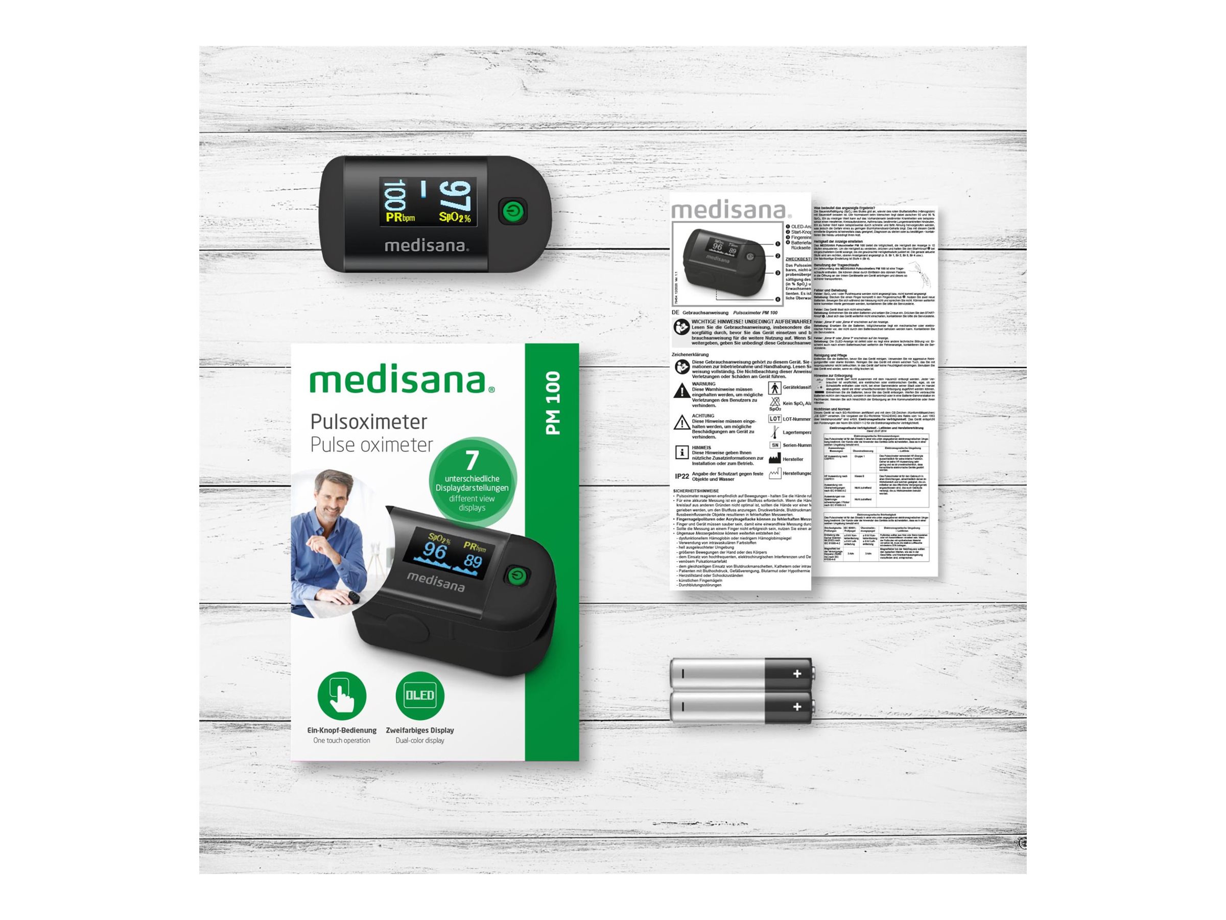 MEDISANA PM 100 Pulsoximeter Schwarz