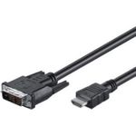 Wentronic Goobay HDMI™ / DVI-D Kabel, Schwarz, 5 m - 19pol. HDMI™-Stecker>DVI-D (18+1) Stecker (50582)