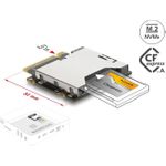 Delock Adapter M.2 Key M Stecker zu CFexpress Typ A Slot (64363)