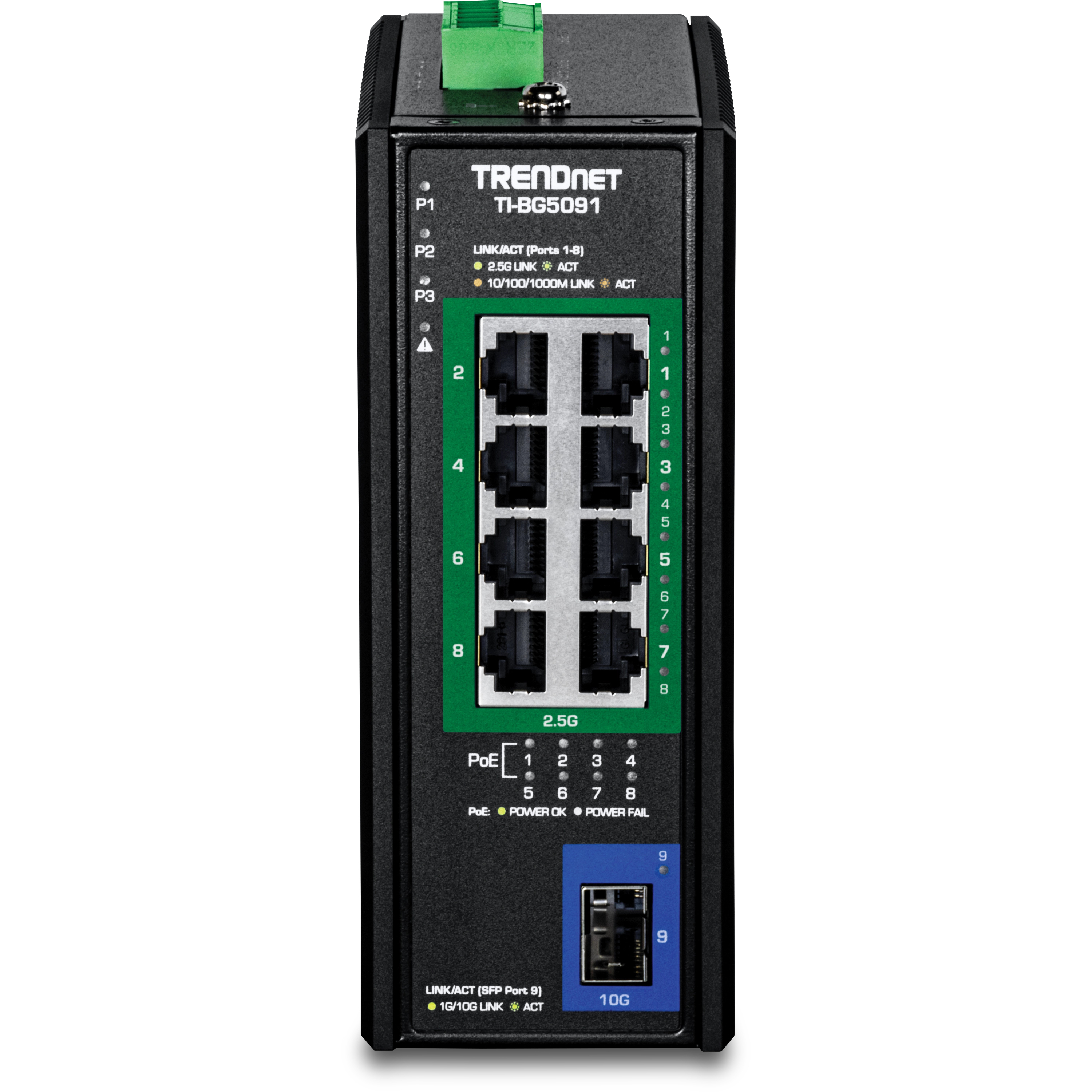 TRENDnet TI-BG5091 8 x 2.5G PoE++ Switch Schwarz