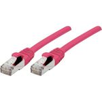 Patchkabel S/FTP (PiIMF), Cat 6A (EIA/TIA), rosa, 15,0 m Patchkabel mit besonders schmalem Knickschutz (854383)