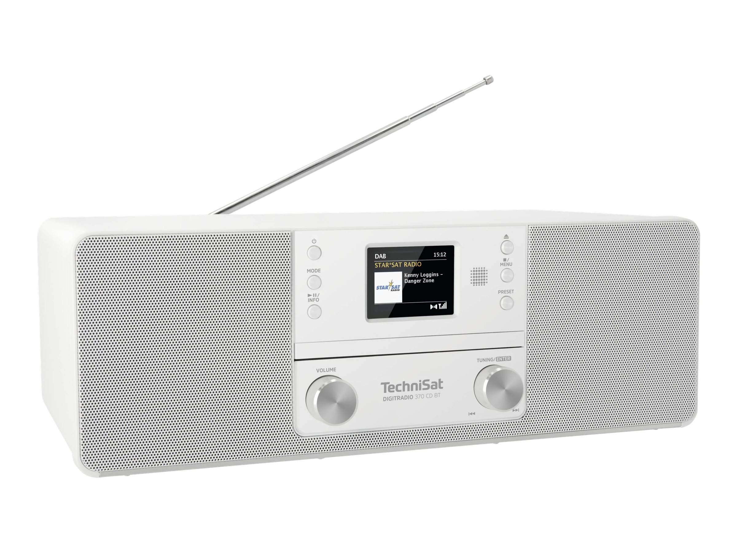 TechniSat DigitRadio 370 CD BT Audiosystem DAB+/UKW CD-Player Bluetooth Weiß