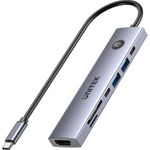UNITEK HUB USB-C 7W1 PD 100W HDMI 2.0 MIT EIN/AUS-SCHALTER (H1124AGY01)