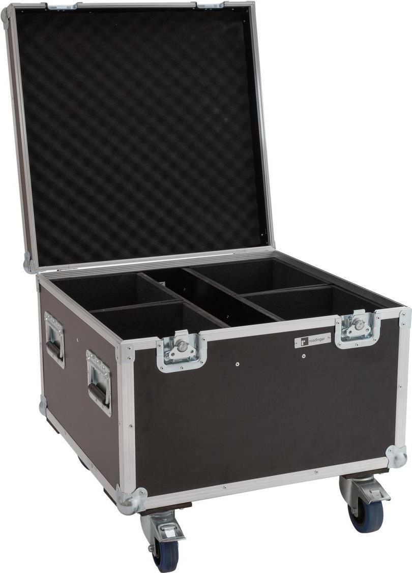 ROADINGER Flightcase 4x LED Theatre COB 100 Serie mit Rollen (31005194) (geöffnet)