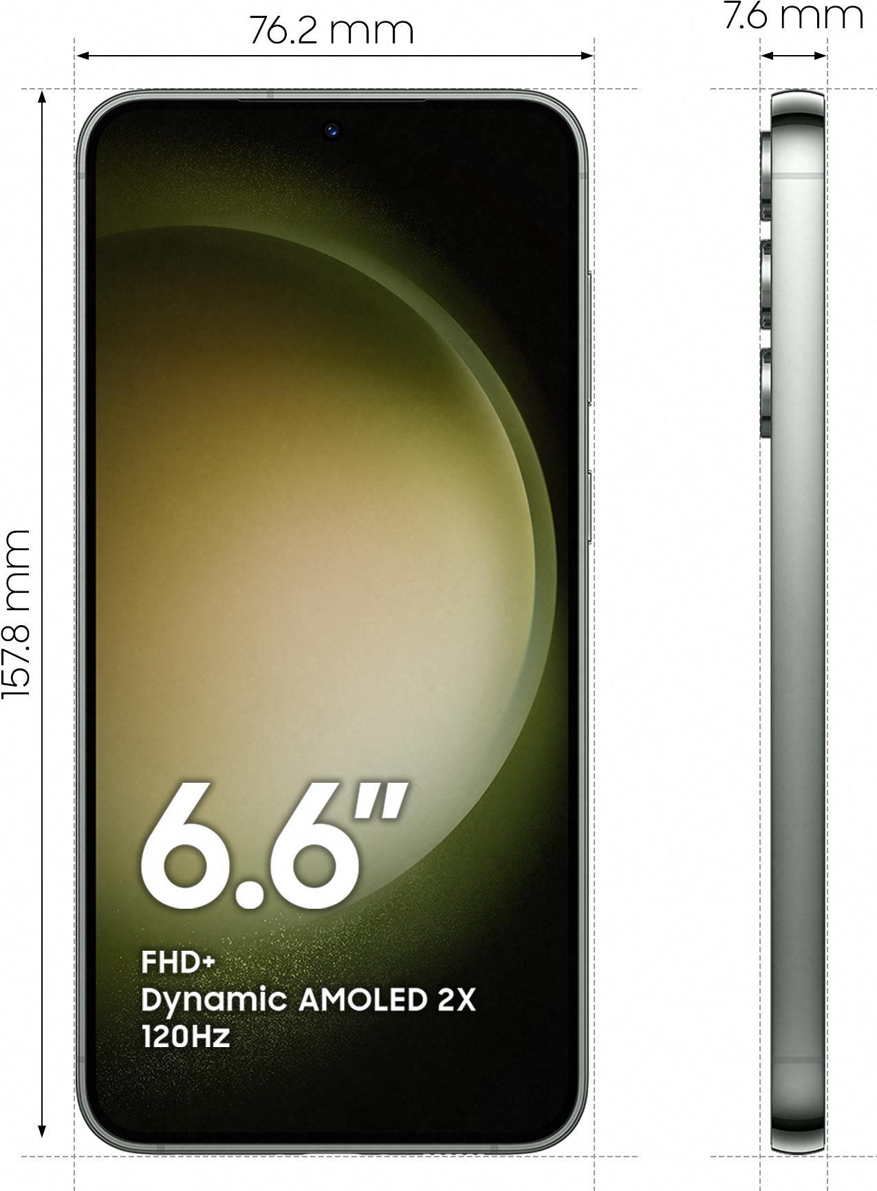 Samsung Galaxy S23+ SM-S916B 16,8 cm (6.6" ) Triple SIM Android 13 5G USB Typ-C 8 GB 512 GB 4700 mAh Grün (SM-S916BZGGEUE)