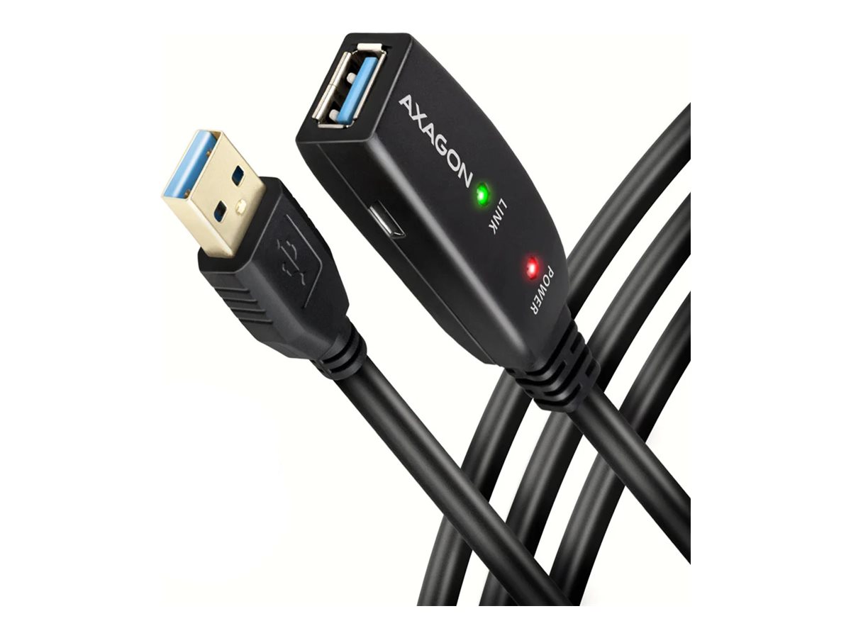 AXAGON ADR-305 USB 3.2 Gen 1 Aktives USB-Verlängerungskabel 5 m Schwarz