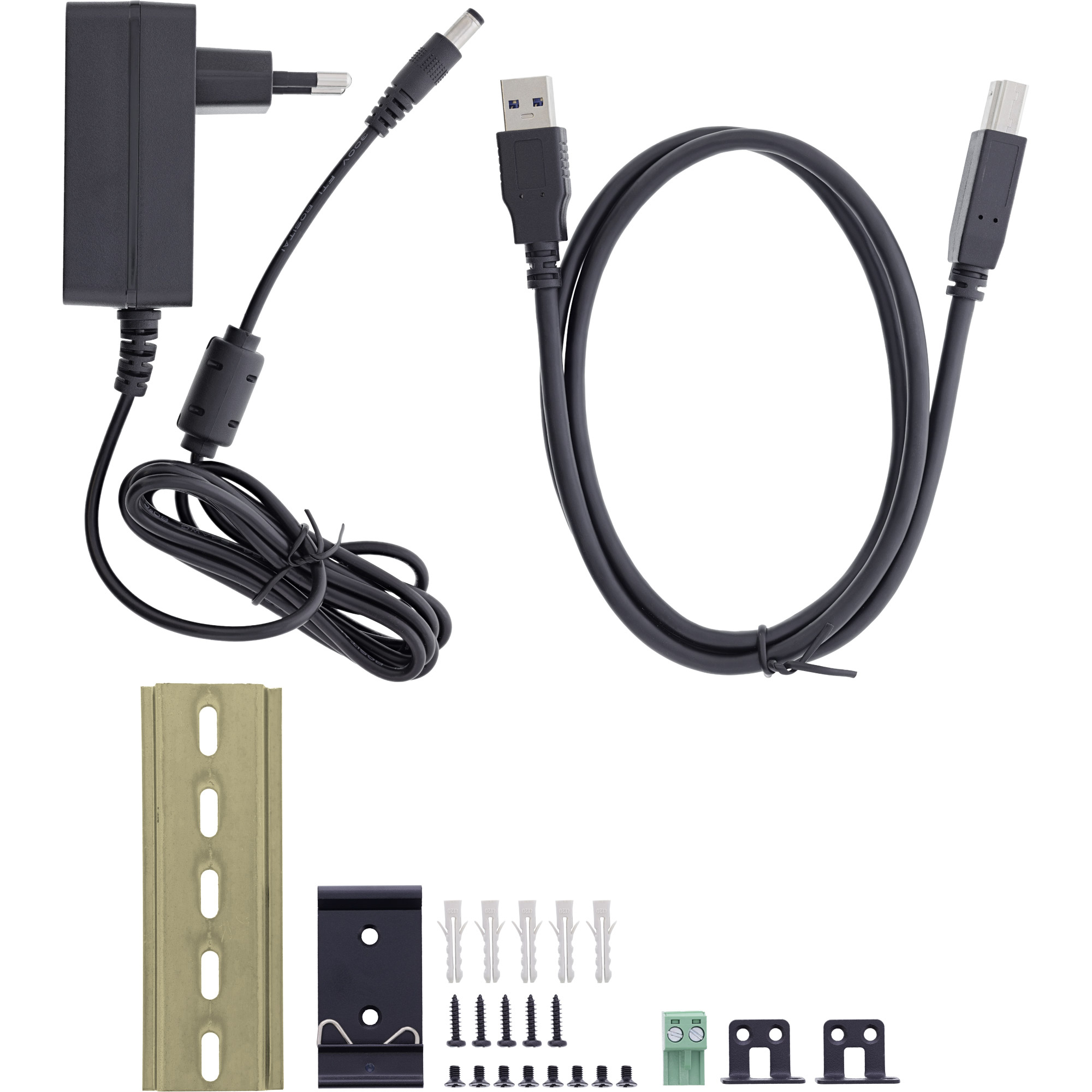 InLine 35396A USB 3.2 Gen.1 Industrie-Hub 4-Port Aluminiumgehäuse mit Netzteil Schwarz