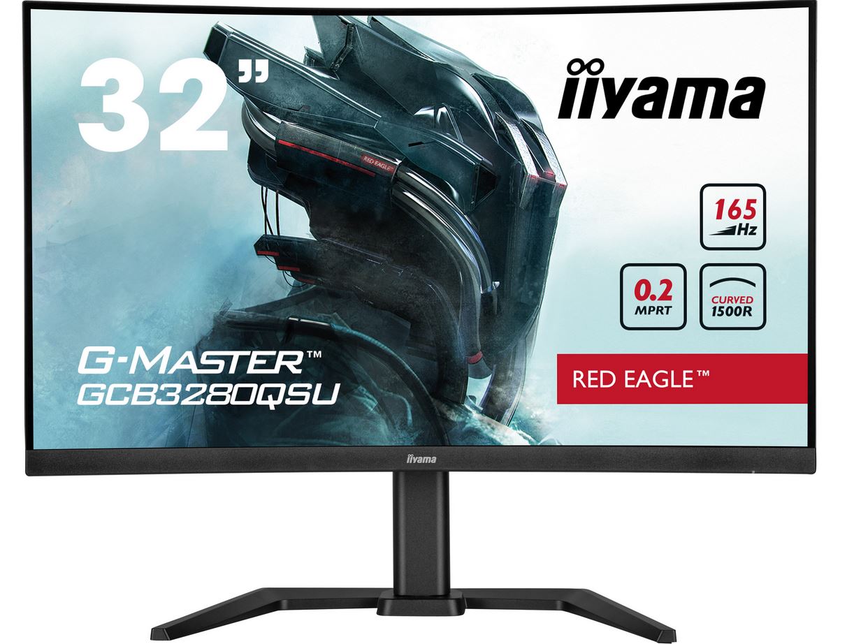 IIYAMA 81,28cm 81,30cm (32") ETE VA-panel Curved Gaming 1500R G-Master Red Eagle FreeSync 2560x1440 144Hz 350cd/m [Energieklasse F] (GCB3280QSU-B1)