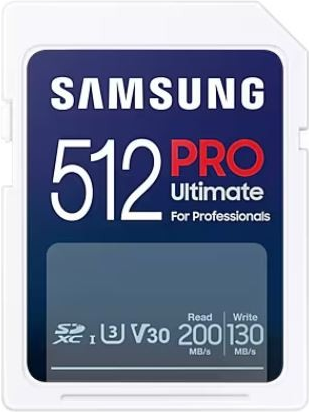 Samsung Electronics PRO ULTIMATE SD Card 512GB (2023) UHS-I U3 / 200MB/s read, 130MB/s write (MB-SY512S/WW)