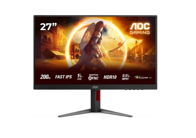 AOC 27G4HA, Gaming-Monitor - (68.6 cm (27 Zoll), schwarz (matt), FullHD, Fast-IPS, HDMI, DP, Lautsprecher, 200Hz Panel) [Energieklasse E] (27G4HA)