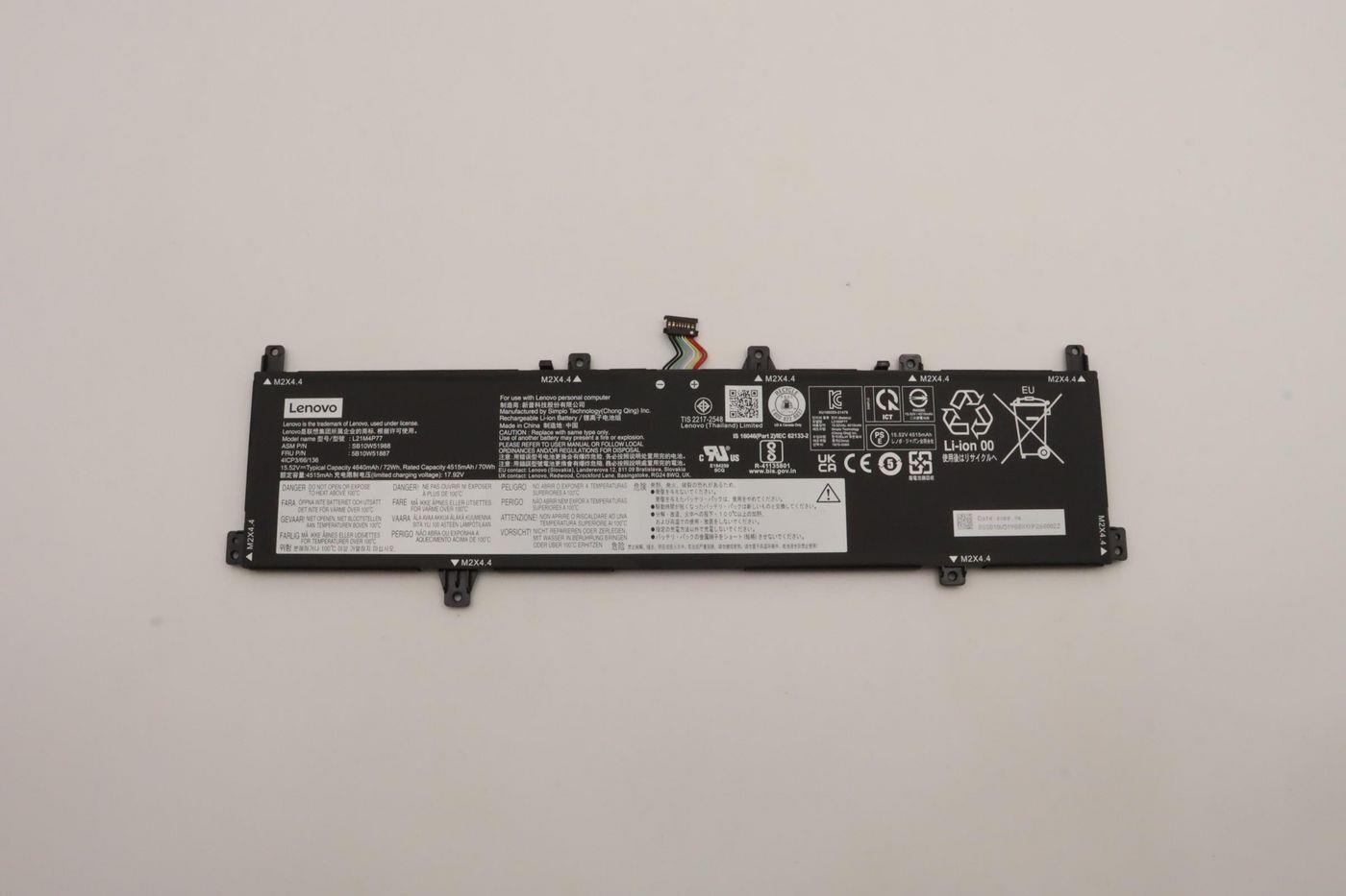 Lenovo Battery Internal 4 Cell 72Wh LiIon (5B10W51887)