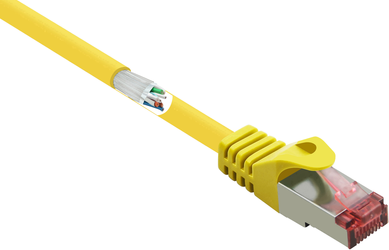 Renkforce RF-5372560 RJ45 Netzwerkkabel, Patchkabel CAT 6 S/FTP 3.00 m Gelb mit Rastnasenschutz, vergoldete Steckkontakte, Flammwidrig 1 St. (RF-5372560)