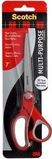 3M Scotch Komfortschere, Länge: 180 mm, rot/grau, spitz Klingen aus rostfreiem Edelstahl, Komfortgriff aus (1427)