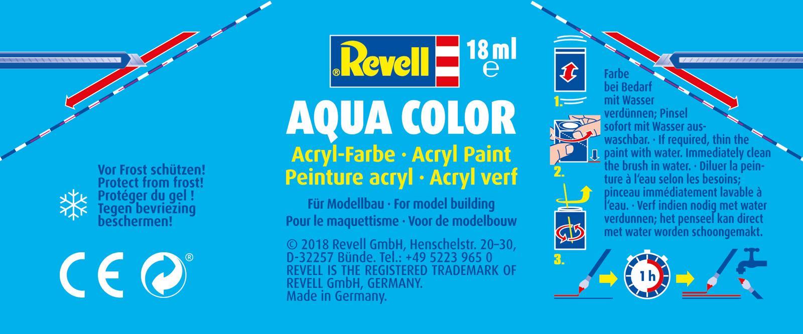 Revell 36180 Aqua-Farbe Lehm-Braun (glänzend) Farbcode: 80 RAL-Farbcode: 8003 Dose 18 ml (36180)