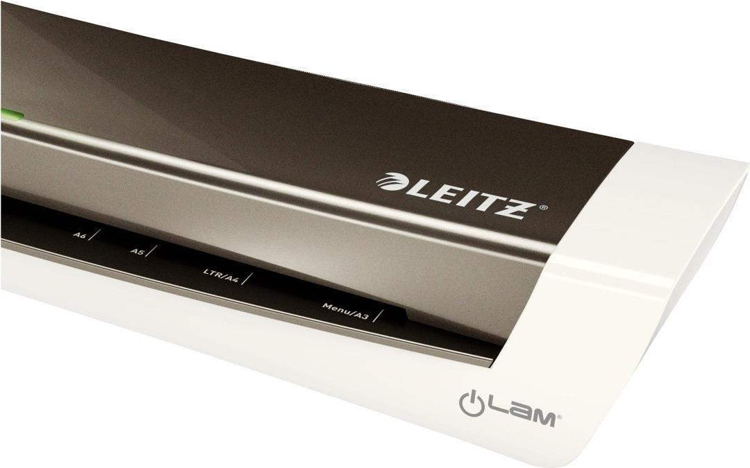 Leitz iLAM Home Office A3 Laminiergerät Heiß- und Kaltlaminierer bis A3 Dunkelgrau