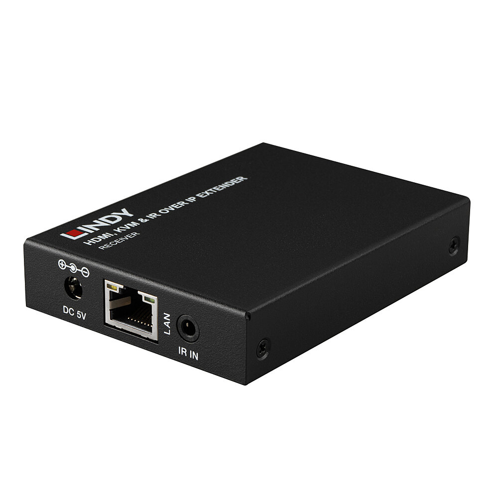 Lindy HDMI, KVM & IR over IP Extender Empfänger 150 m bis 1080p Schwarz