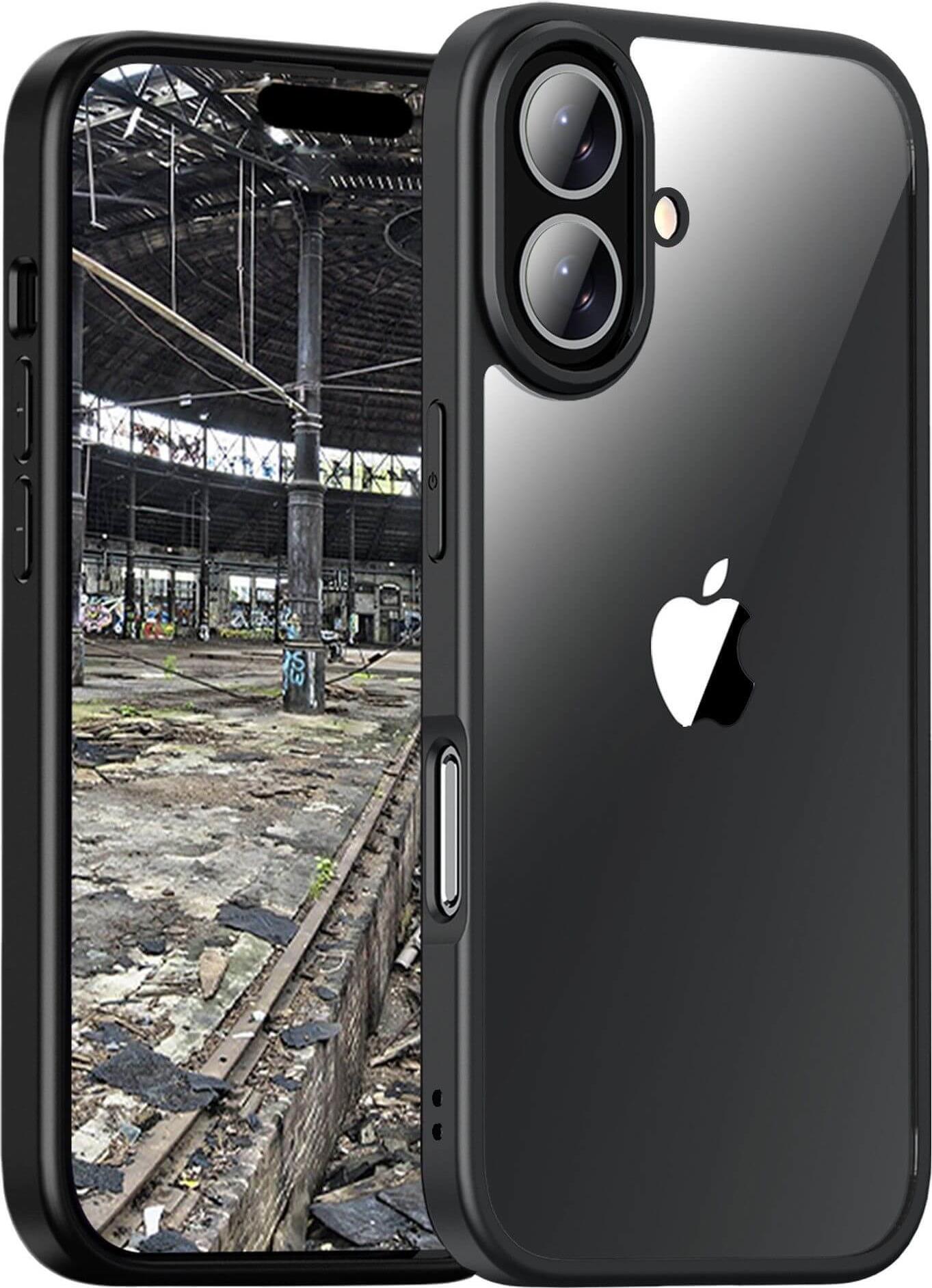 JT Berlin BackCase Pankow Hybrid| Apple iPhone 16 Plus| schwarz/transparent| (11095)