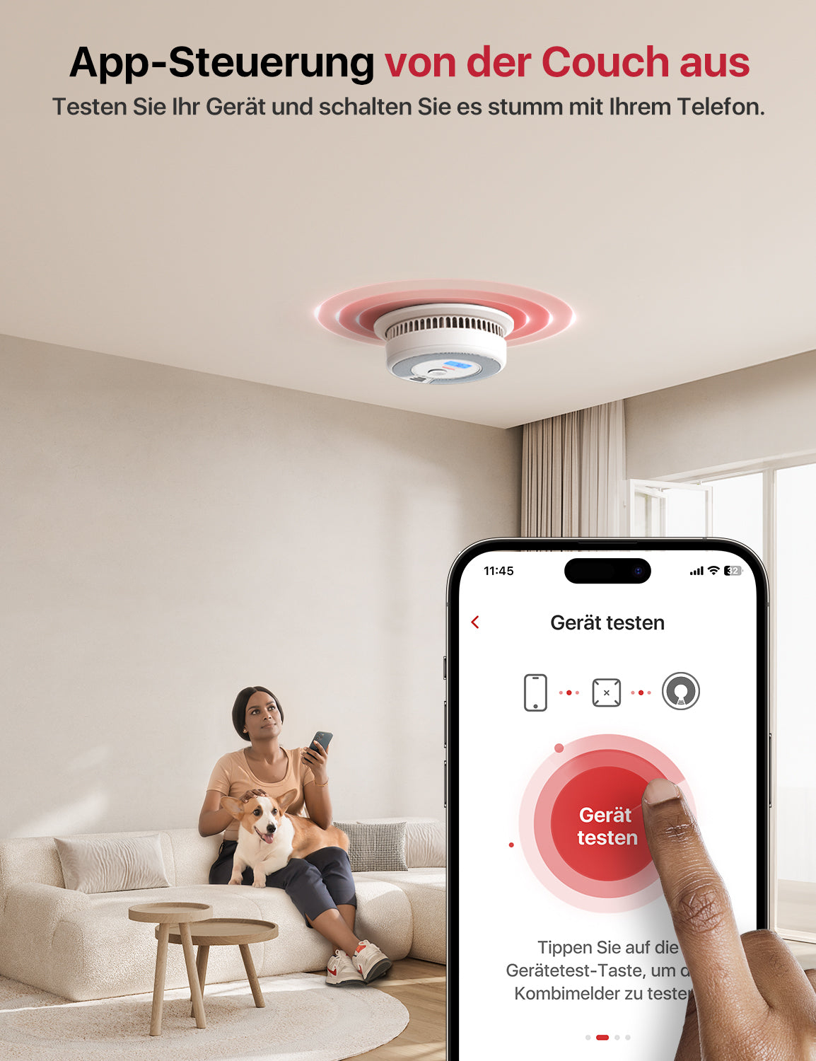 X-Sense SC07-MR Rauch- und Kohlenmonoxidmelder WLAN 85 dB Lithium Weiß/Grau
