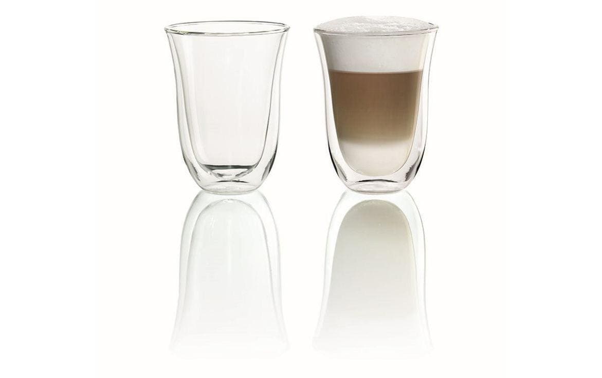 De'Longhi 2 Latte Macchiato Gläser 220 ml Transparent