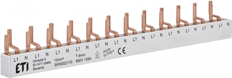 ETI 002921150 - Isolierte Sammelschiene SKN0021/10 für ETIMAT 1N,KZS 1M (002921150)