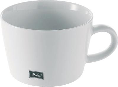 Melitta Milchkaffee-Tasse "M-Cups", weiß, 0,45 l aus Porzellan, Höhe: 72 mm, mit Henkel - 6 Stück (18909)