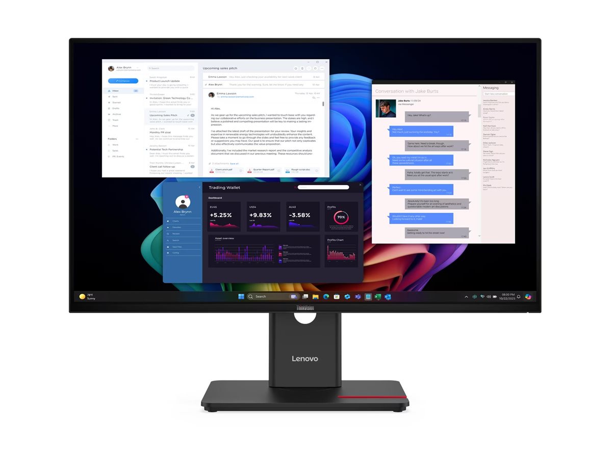 Lenovo ThinkVision T27UD-40 27" 3840x2160 IPS USB-C Docking