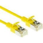 ACT Yellow 10 meter LSZH U/FTP CAT6A datacenter slimline patch cable snagless with RJ45 connectors (DC7810)