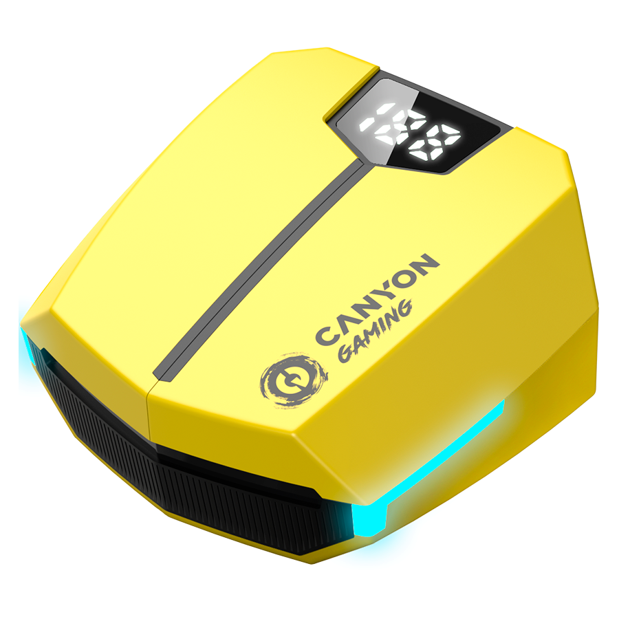 Canyon GTWS-2 Kopfhörer Kabellos Ohrbügel Gaming USB Typ-C Bluetooth Ladestation Gelb (CND-GTWS2Y)