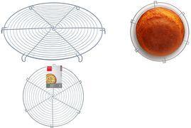 metaltex Draht-Tortenkühler, Durchmesser: 320 mm, grau Material: Draht epoxy, enger Gitterabstand, - 1 Stück (201632000)