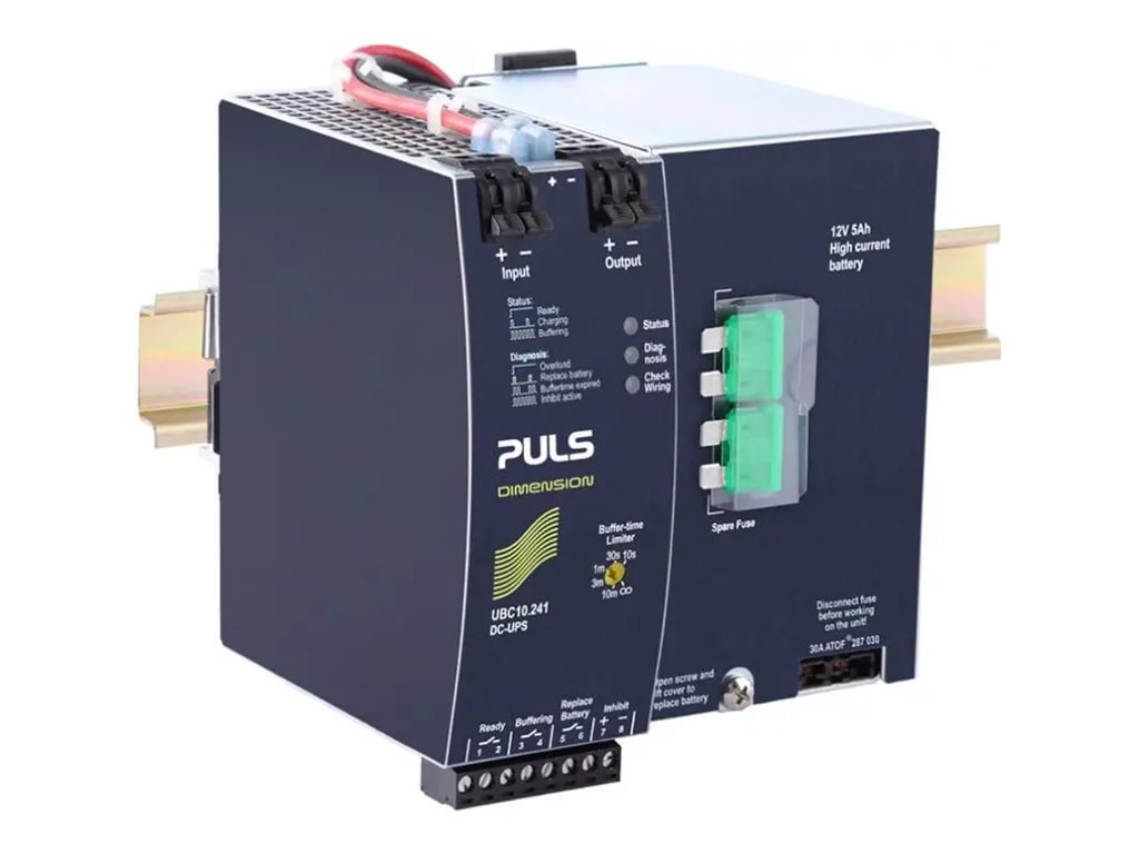 PULS DIMENSION UBC10.241 DC-USV-Kontrolleinheit 24V/DC 5Ah mit integrierter Batterie Schwarz