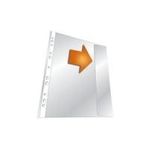 DURABLE Prospekthülle, DIN A4, PP, transparent, 0,135 mm Außenseite offen, mit Verschlußklappe, Universallochung (2664-19)