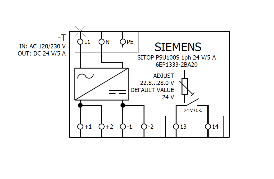 Siemens SITOP PSU100S 144 W 24 V Netzteil Schwarz, Grün