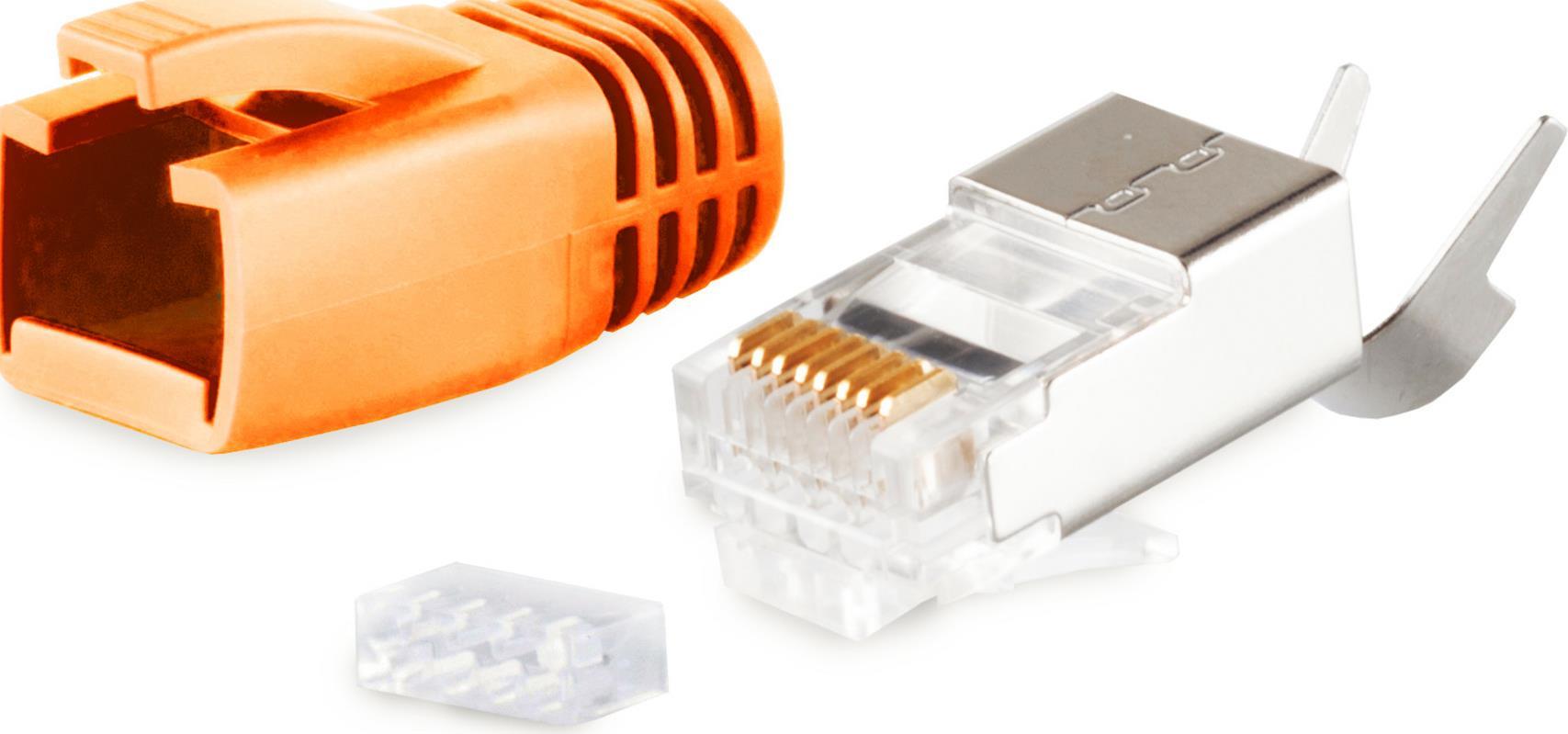 S-CONN S/CONN maximum connectivity Netzwerk Modular Stecker RJ45 SET für Verlegekabel bis AWG 23, St