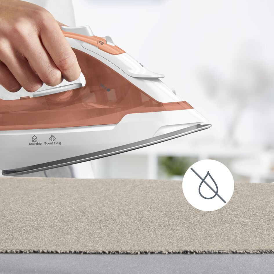 Tefal Virtuo 30 FV2C40E0 Dampfbügeleisen 2000 W Orange, Weiß