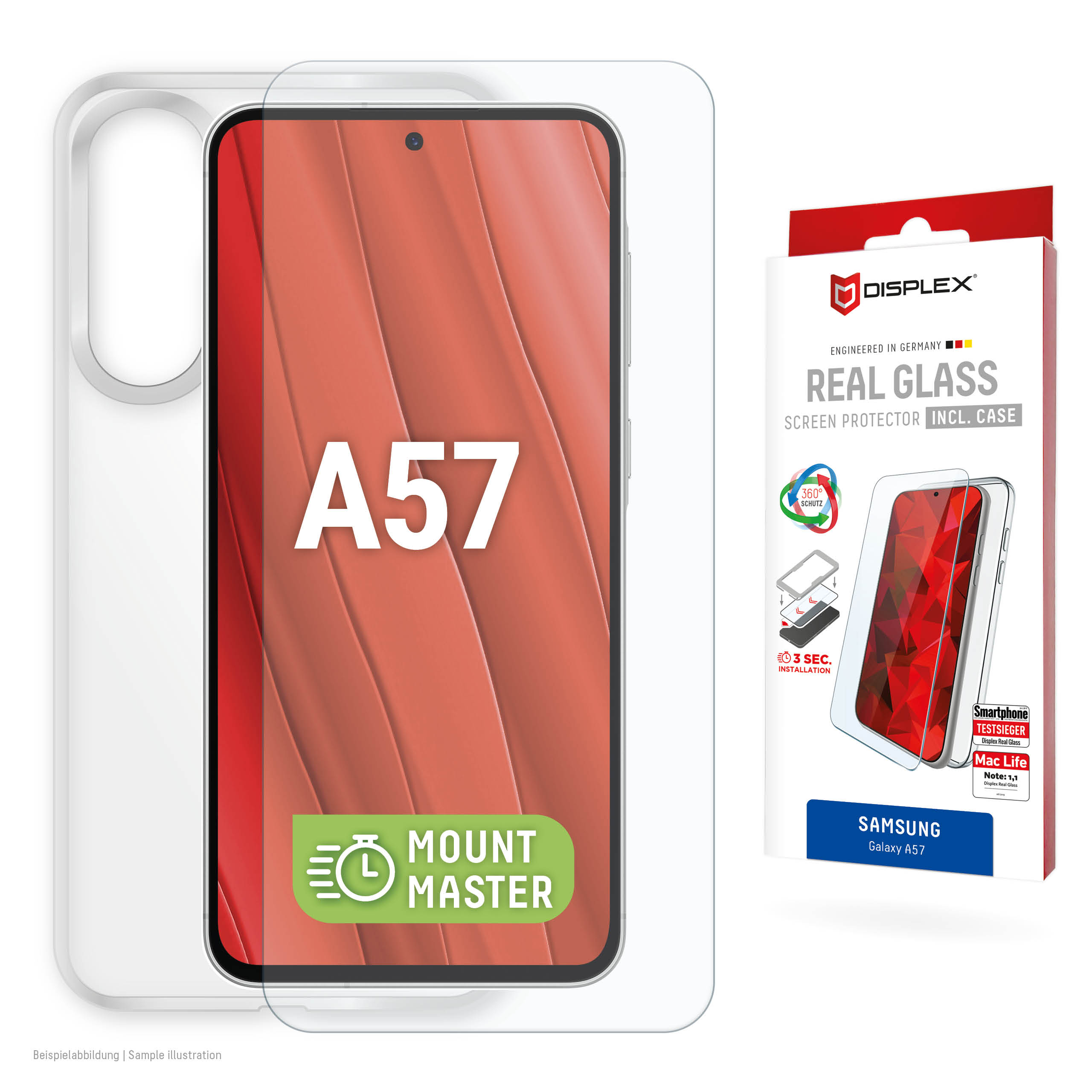Displex Real Glass MM+Case Samsung Galaxy A57 Transparent