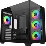 Cooler Master Elite 681 E681-KHNN-S00 Gehäuse – Mid-Tower – ATX – Seitenteil aus gehärtetem Glas – 4× ARGB-Lüfter – USB-C – Schwarz