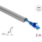 Delock Kabelkanal PVC flexibel 20 x 10 mm - Länge 2 m grau (20765)