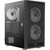 AeroCool Graphite-G-BK-v3 - MDT - ATX - Seitenteil mit Fenster (gehärtetes Glas) - keine Spannungsversorgung (ATX) - Schwarz - USB/Audio (ACCM-PB24133.11)