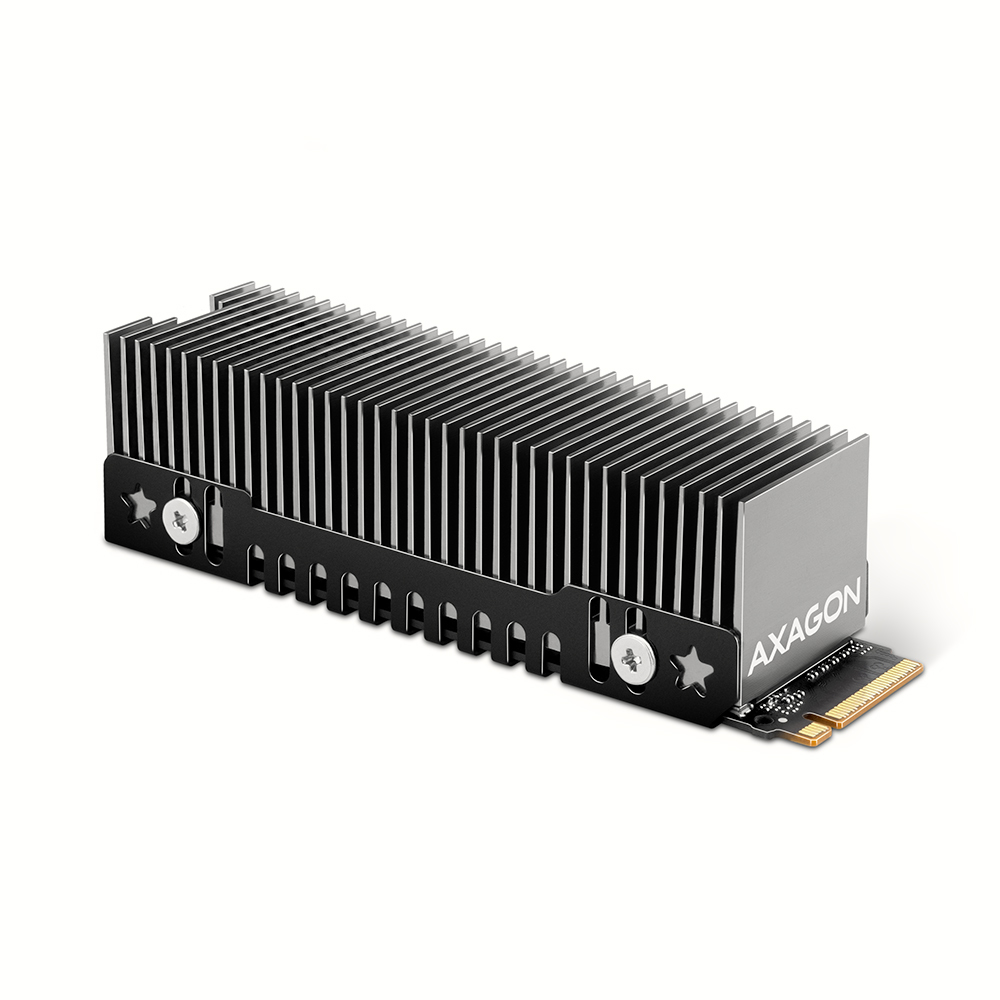 AXAGON CLR-M2XT M.2 SSD Passivkühler Aluminium 2280 Black, Grey