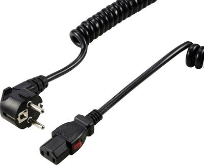 Sygonix SY-6733074 Kaltgeräte Anschlusskabel Schwarz verriegelbar (SY-6733074)