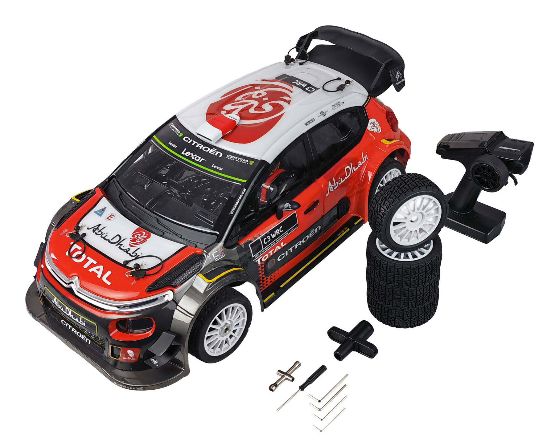 Amewi HyperGo C3 WRC 1:7 RC Rallye Auto Schwarz/Rot