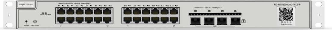 Reyee 24-Port Gigabit Layer 2 Cloud Managed PoE Switch, PoE+, 4x SFP+, 370W Switche (RG-NBS3200-24GT4XS-P)