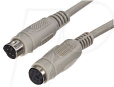 S-CONN AK 3237 - Kabel PS/2 Stecker auf Buchse, 5 m (78106-5)