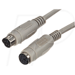 S-CONN AK 3237 - Kabel PS/2 Stecker auf Buchse, 5 m (78106-5)